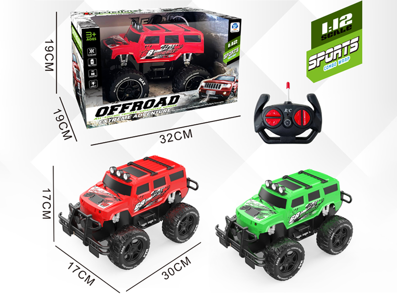 1:12 4Ch R/C Large Off-Road Vehicle Hummer H2 With Forward Light