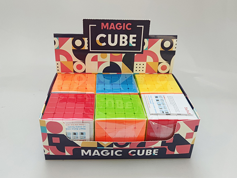 6Pcs Solid Color Fifth Level Magic Cube (With Instructions)