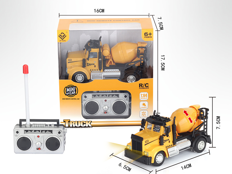 1:64 4-Channel Remote Control Concrete Mixer(American Style)