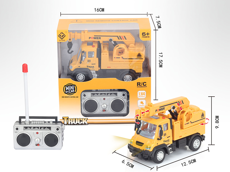 1:64 4-Channel Remote Control Engineering Crane(German Style)