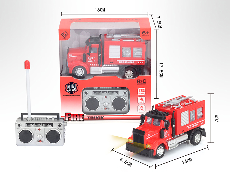 1:64 4-Channel Remote Control Water Cannon Fire Truck(American Style)
