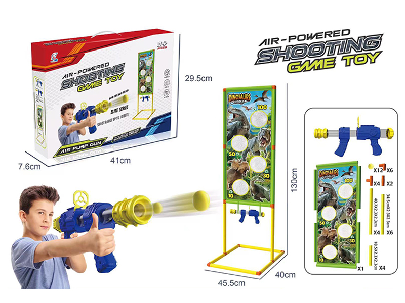 Single Air Gun 12 Bullets+Dinosaur Target
