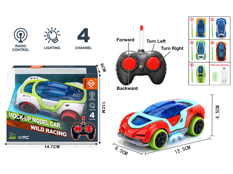 DIY Assembly 4-Channel Remote Control Car(27Mhz)