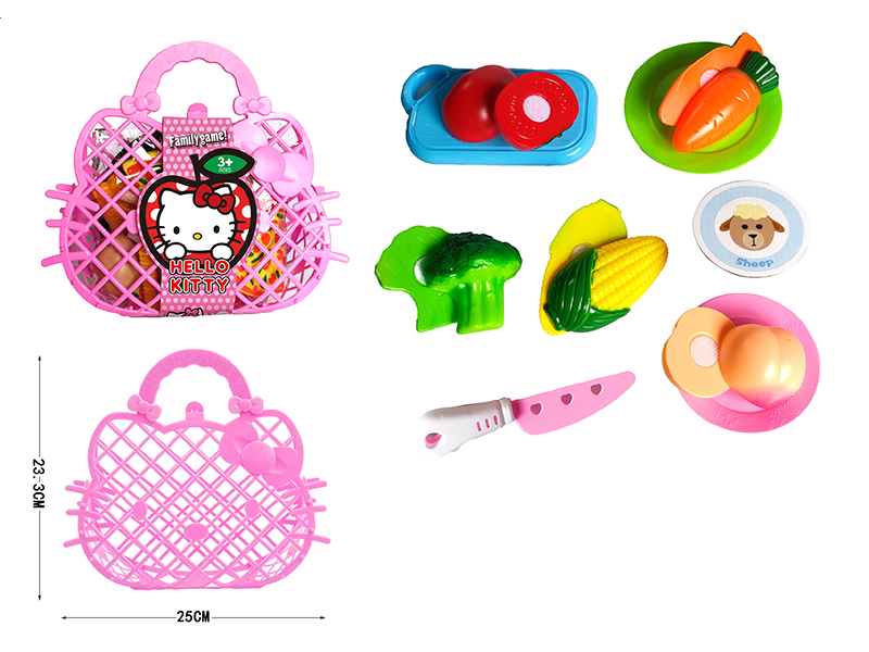 Cutting Vegetables Set Hello Kitty Handbag