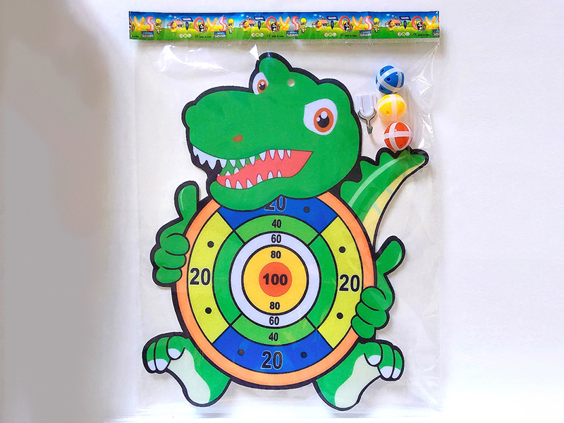 Small Dinosaur Dart Target With Sticky Ball Hook