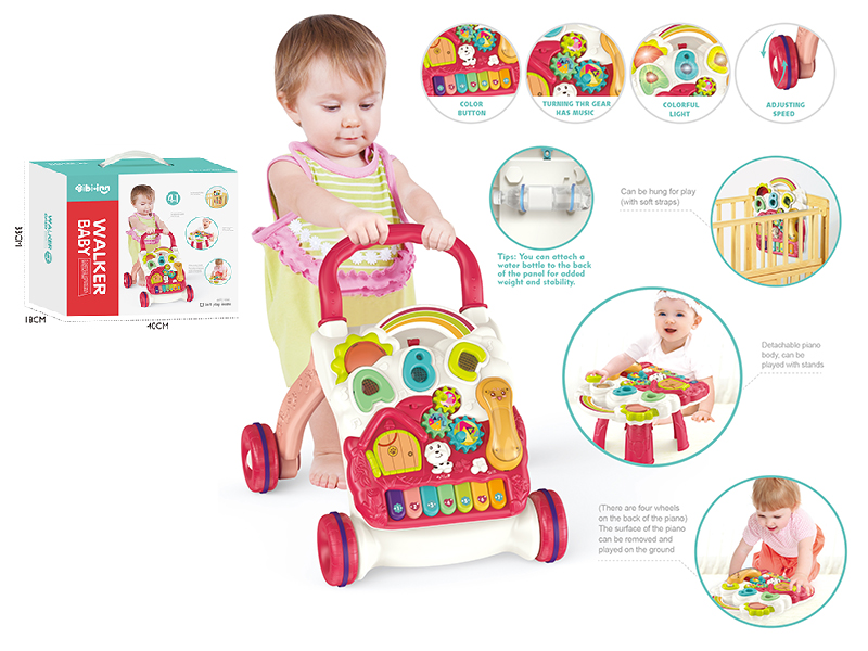 Electronic Organ Baby Walker 4 In 1 (Red)