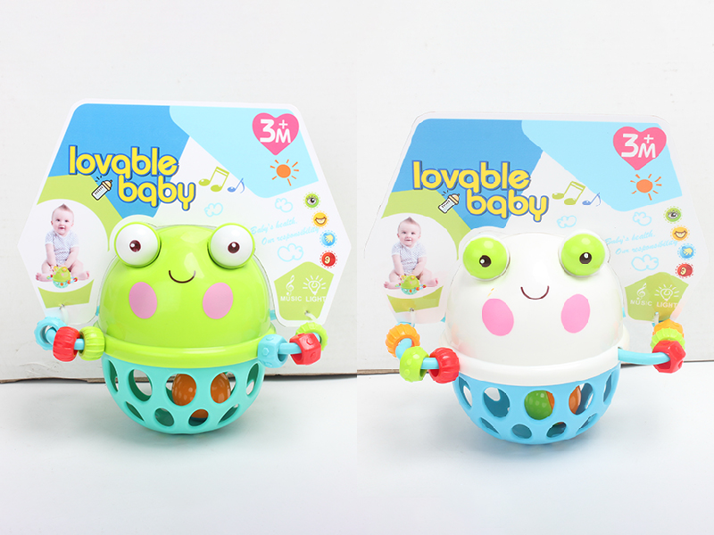 Frog Soft Plastic Baby Rattle(Light & Music)