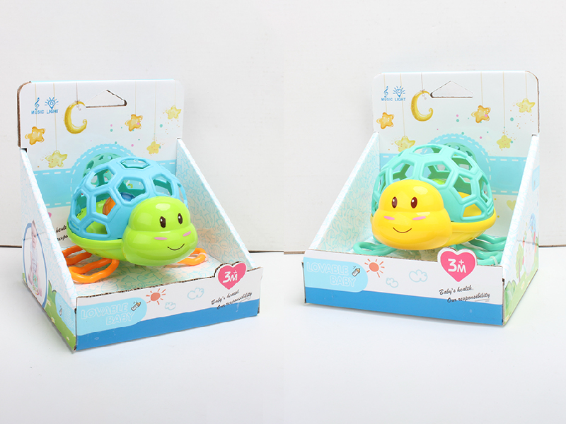 Turtle Soft Plastic Baby Rattle(Light & Music)