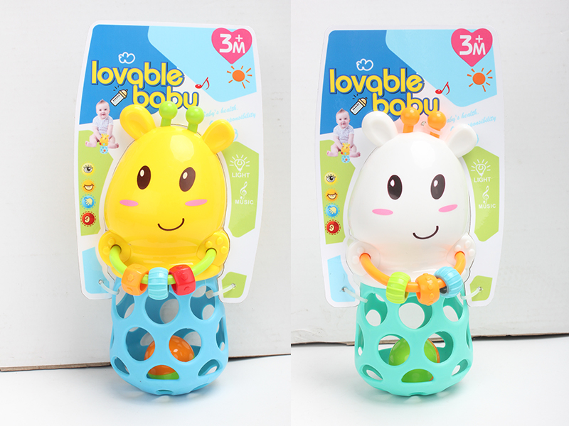 Giraffe Soft Plastic Baby Rattle(Light & Music)