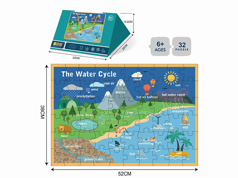 32 Pieces Jigsaw Puzzle - Mind Map(The Water Cycle)