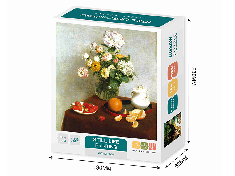 Still Life Oil Painting Jigsaw Puzzle 1000pcs