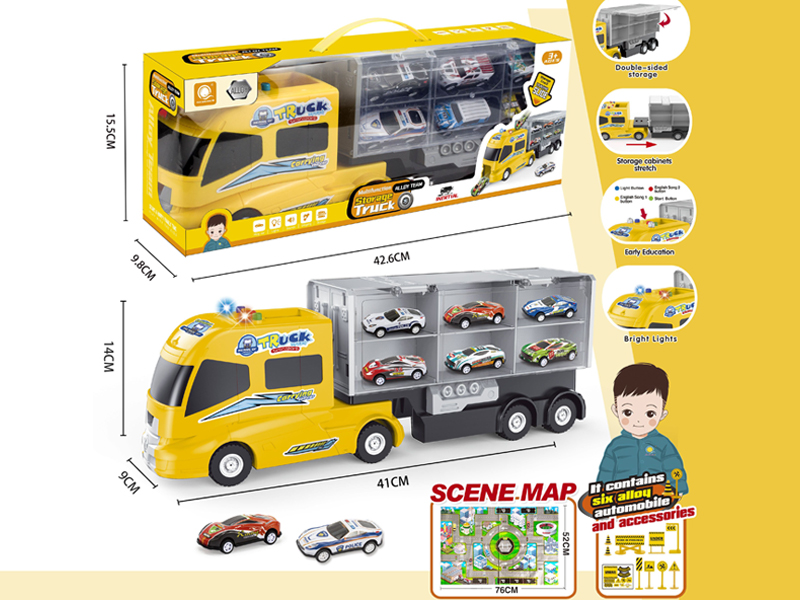 B/O Friction Yellow Storage Truck