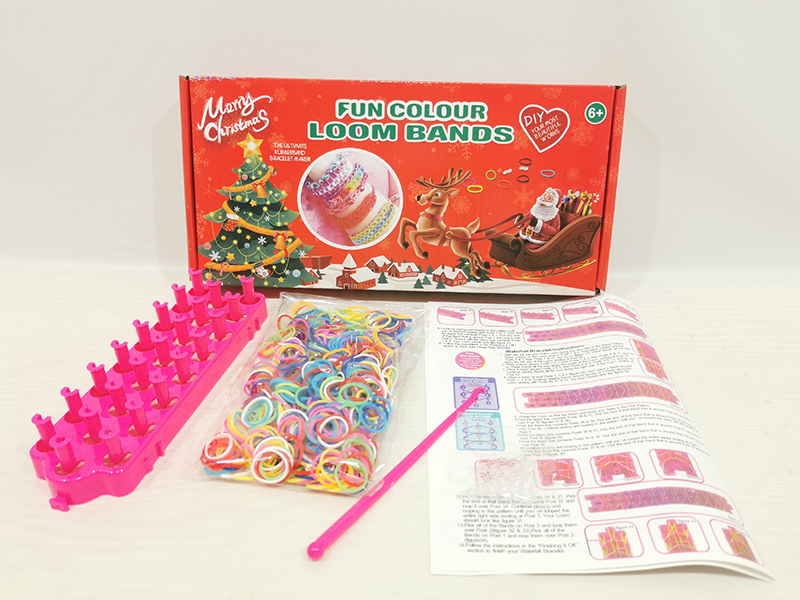 Christmas DIY Colorful Rubber Band Bracelet 600pcs With 1 Weaver
