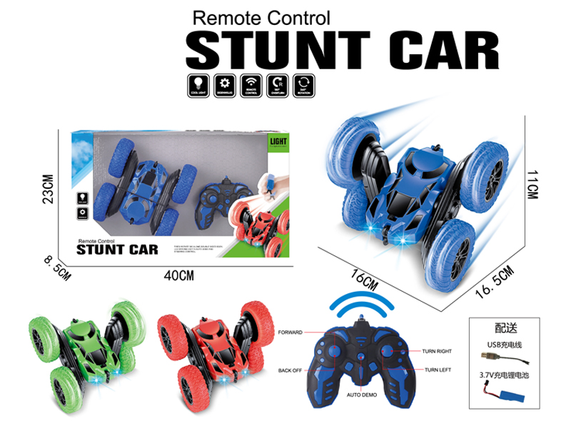 2.4G R/C Double Sided Tumbling Stunt Car With Light