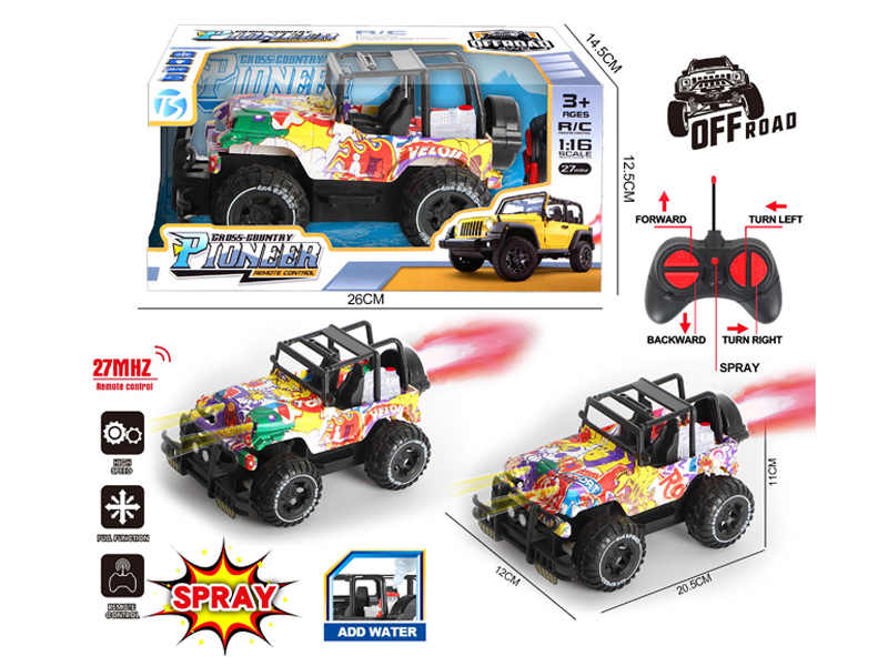1:16 4Ch R/C Graffiti Off-Road Jeep