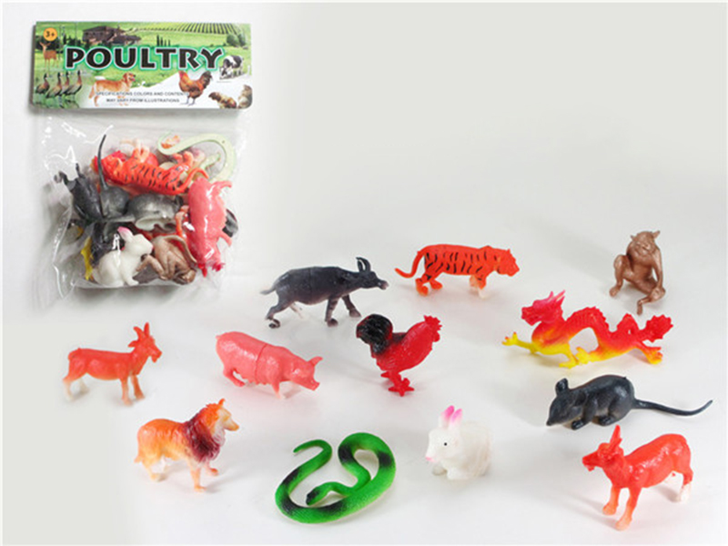 12pcs Zodiac Animals