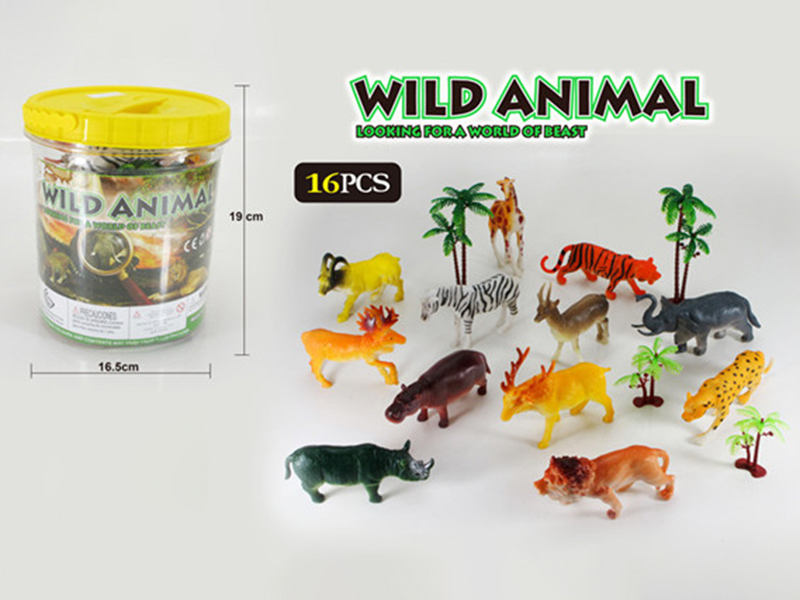 16pcs Wild Animals