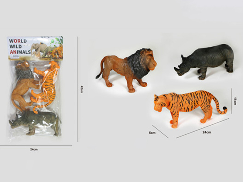 3pcs Large Wild Animals