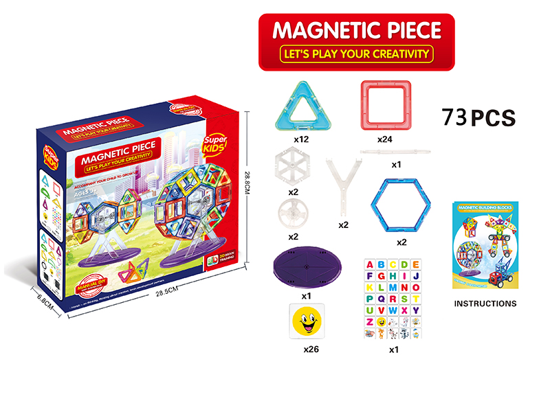 Transparent Magnetic Building Blocks 73PCS