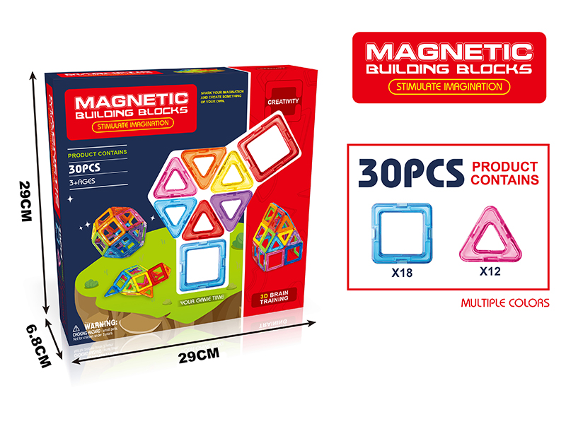 Transparent Magnetic Building Blocks 30PCS