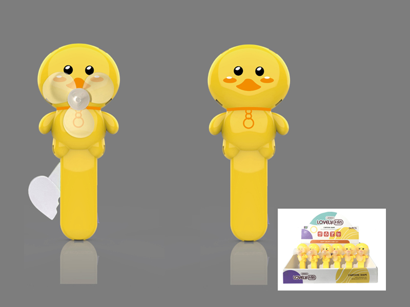 24Pcs Mini Cartoon Duck Hand Pressure Fan