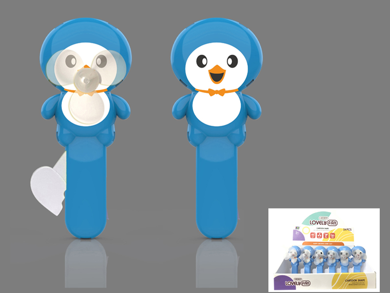 24Pcs Mini Cartoon Penguin Hand Fan