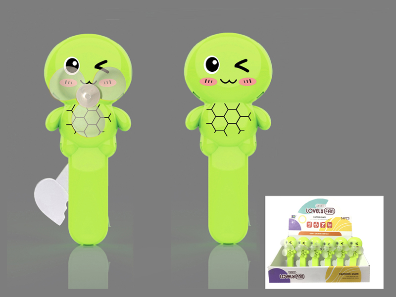 24Pcs Mini Cartoon Turtle Hand Pressure Fan
