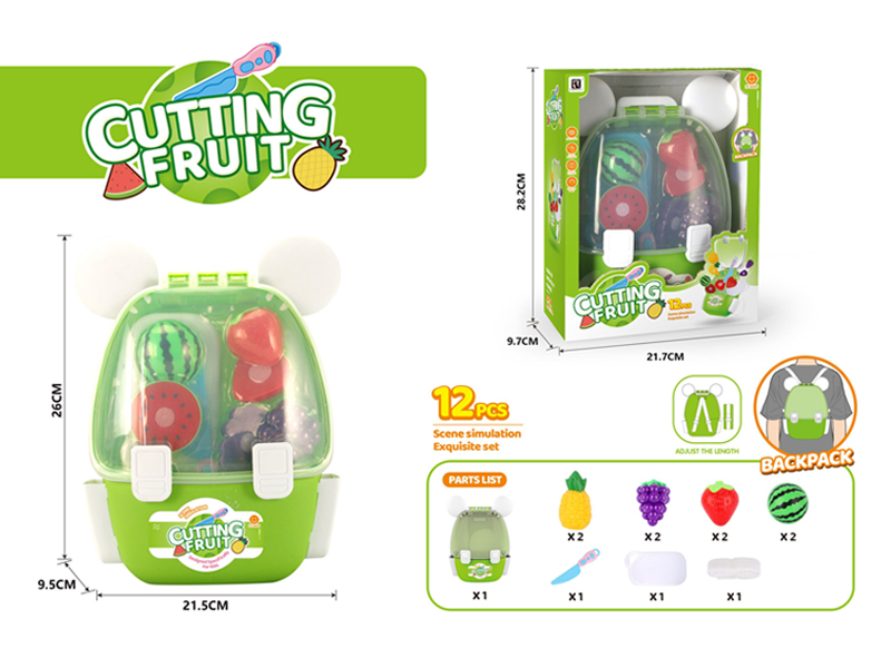 12PCS Cutting Fruits Backpack