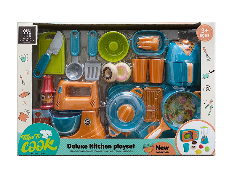 Play House Toys Blender Air Fryer Tableware Set