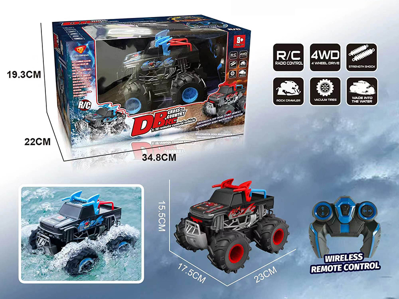 1:18 2.4G Remote Control 4WD Amphibious Climbing Car
