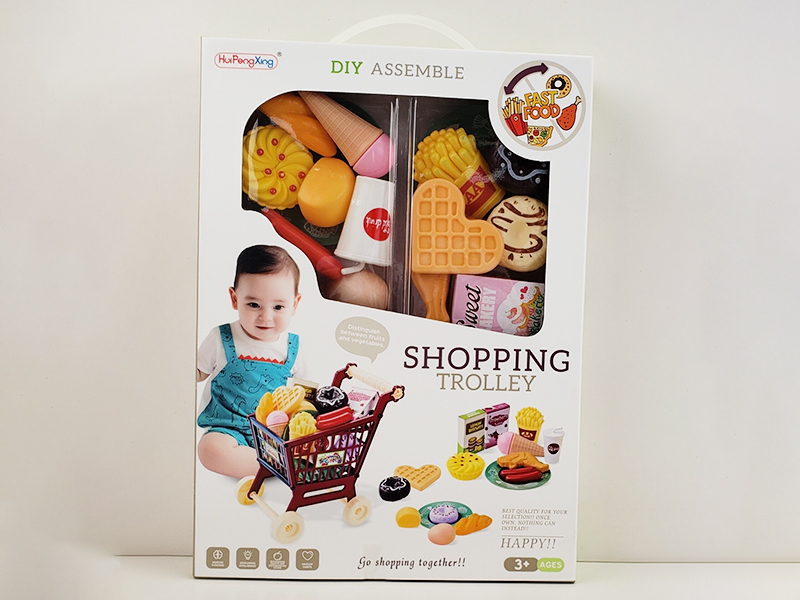 Shopping Cart +16pcs Food