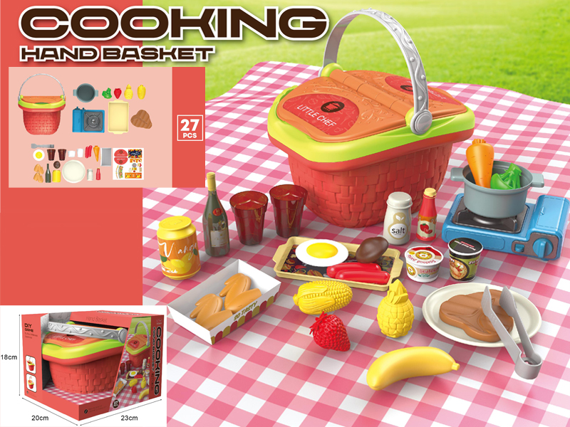 27Pcs Barbecue Picnic Basket