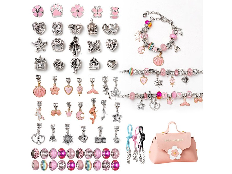 DIY Bracelet Set (Pink)+ Pink Handbag