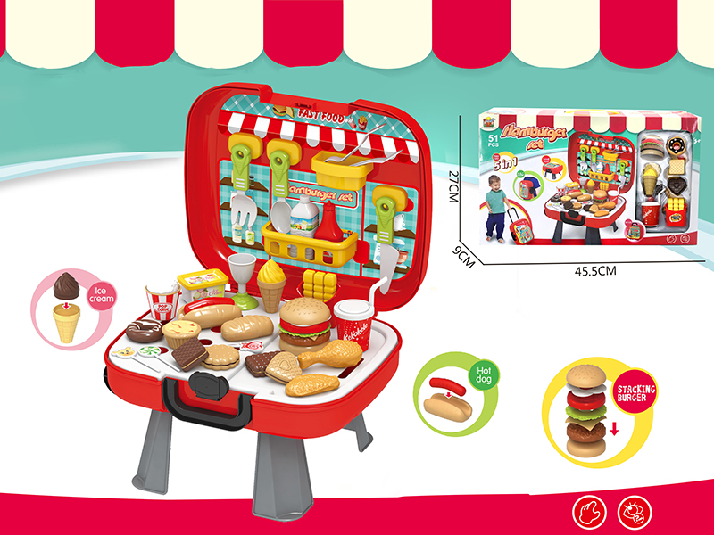 Hamburger Travel Case 5 In 1 Set