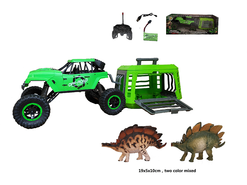 1:12 R/C Jeep+Cage+Stegosaurus