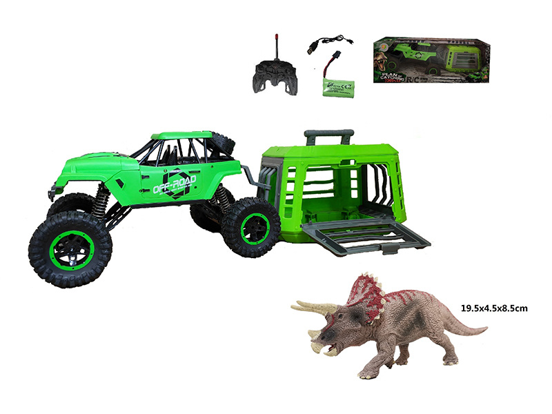 1:12 R/C Jeep+Cage+Triceratops