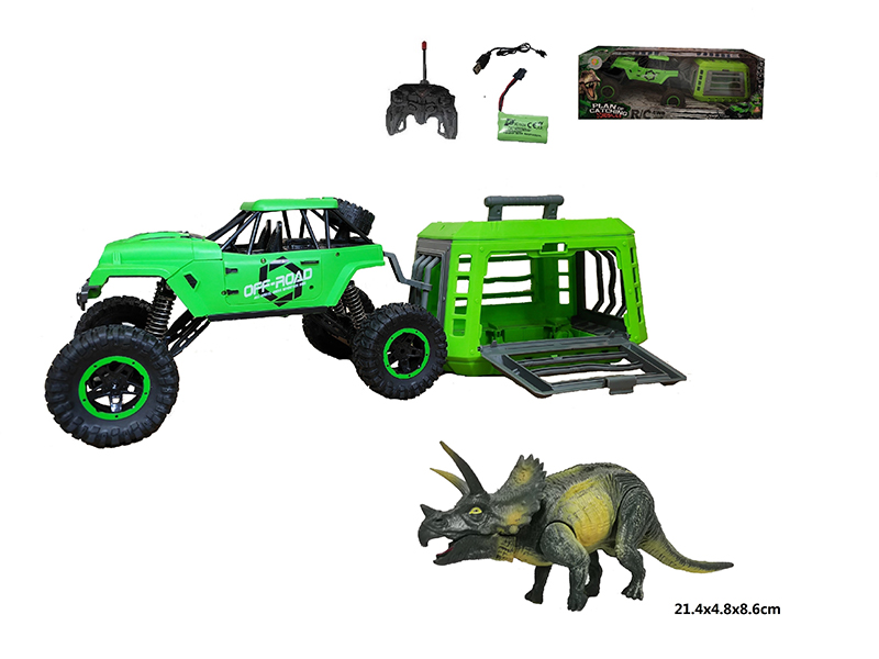 1:12 R/C Jeep+Cage+Triceratops