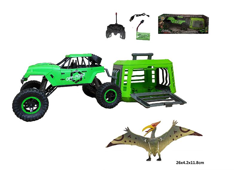 1:12 R/C Jeep+Cage+Pterosaur