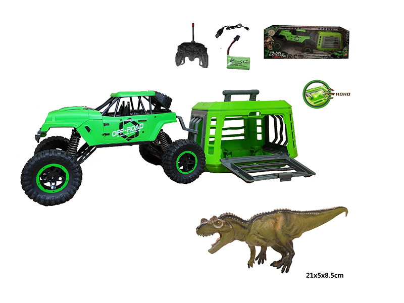 1:12 R/C Jeep+Cage+Ceratosaurus