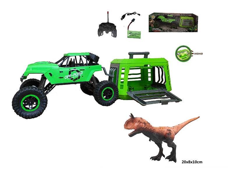 1:12 R/C Jeep+Cage+Carnotaurus