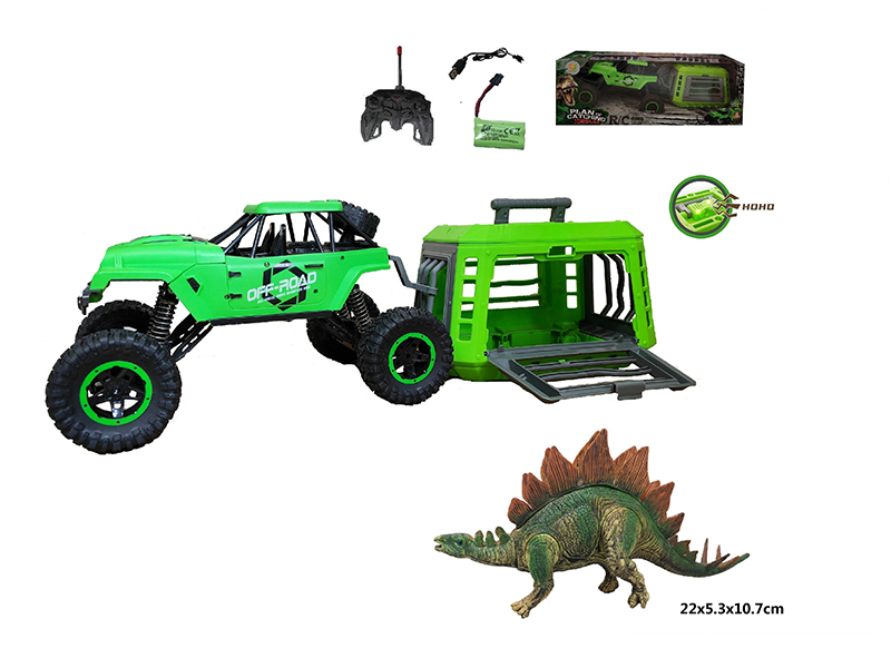 1:12 R/C Jeep+Cage+Stegosaurus