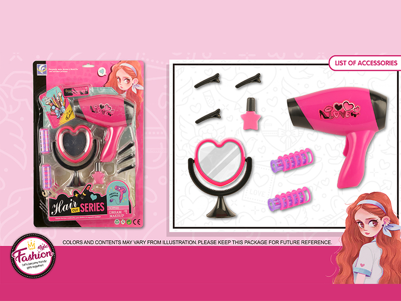 8Pcs B/O Hair Dryer Accessories Set