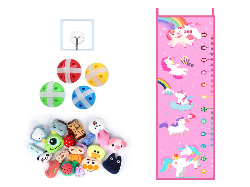 Sticky Balls Height Measure Kids Height Ruler(Unicorn)