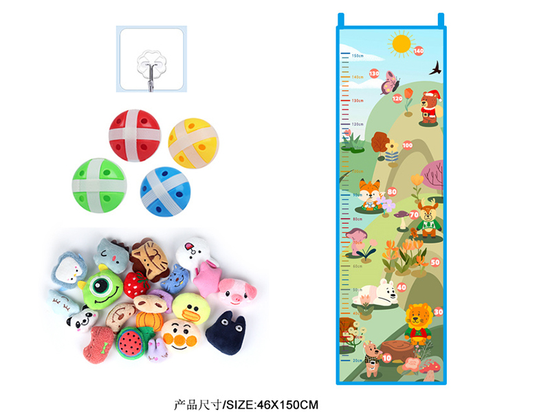 Sticky Balls Height Measure Kids Height Ruler(Forest Animals)