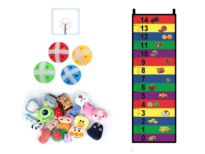 Sticky Balls Height Measure Kids Height Ruler(Numbers & Fruits)