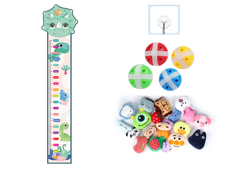 Sticky Balls Height Measure Kids Height Ruler(Dinosaur)
