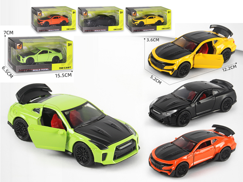 1:36 Alloy Pull Back Three-Door Sports Car