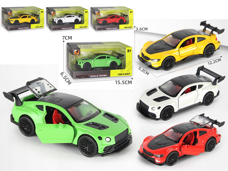 1:36 Alloy Pull Back Three-Door Sports Car With Sound And Light