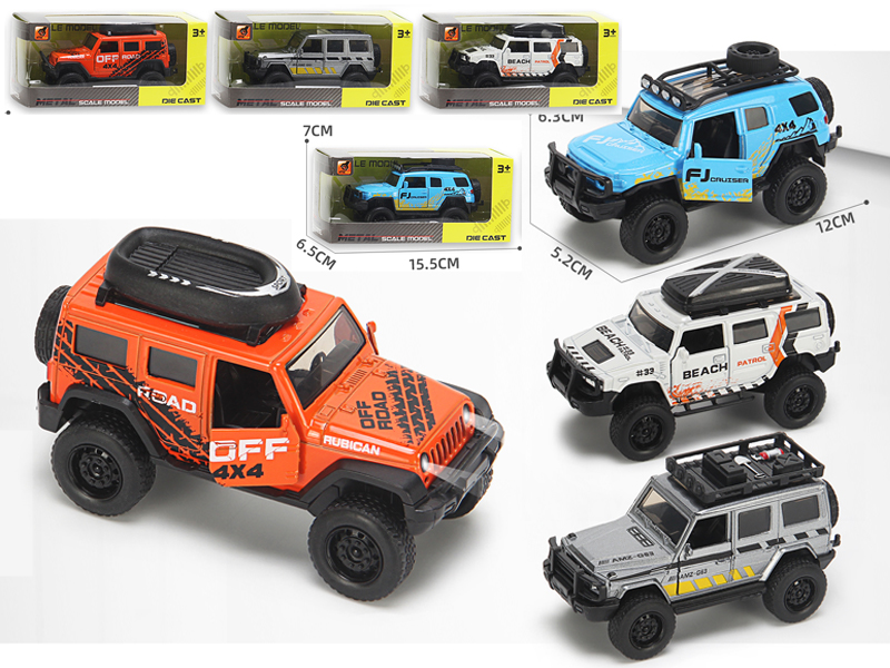 1:36 Alloy Pull Back Large Tire Off-Road Vehicle