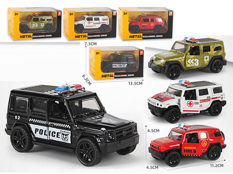 1:39 Alloy Pull Back Door Opening Police Car With Sound And Light